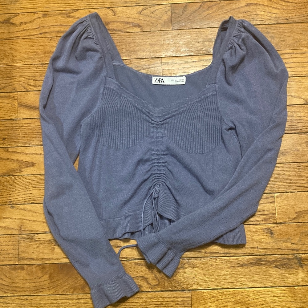 Zara cropped long sleeve top